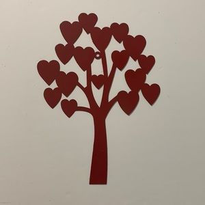 Heart Tree Wall Hanger Metal Approximately 12 inches Used